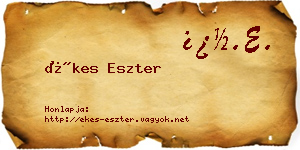 Ékes Eszter névjegykártya