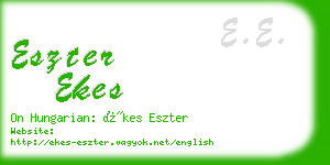 eszter ekes business card